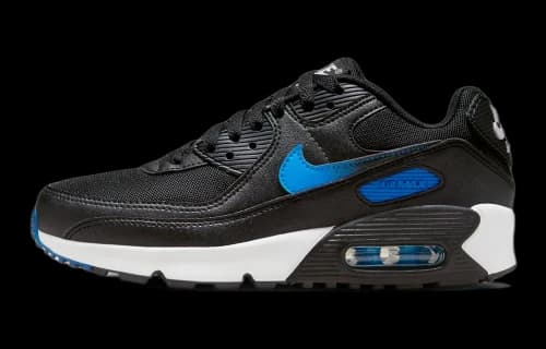 (GS) Nike Air Max 90 'Black Photo Blue'