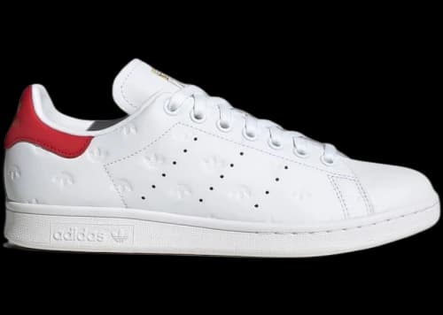 adidas Stan Smith All Over Trefoil White Better Scarlet (Women's)