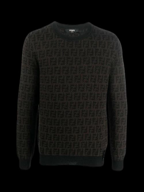Fendi FF Allover Logo Sweater Brown/Black