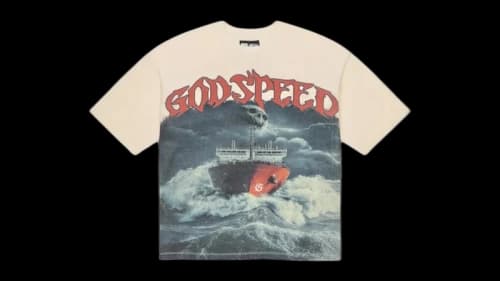 Godspeed Sea Sick T-shirt Bone