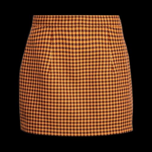 Marni Houndstooth Mini Skirt 'Burgundy'