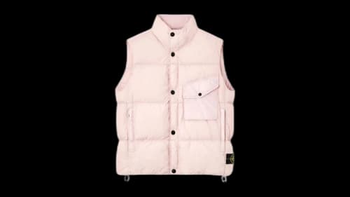Stone Island Crinkle Reps Ny Recycled Nylon G100003 Vest Pink