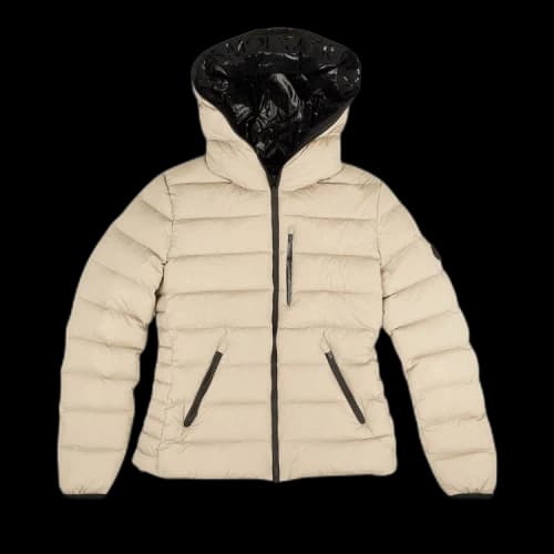 Moncler Herbe Zip Up Short Down Puffer Jacket 'Tan'