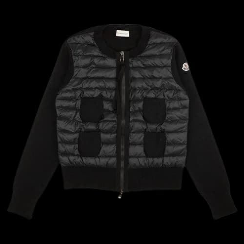 Moncler Cardigan Tricot Down Filled Jacket 'Black'