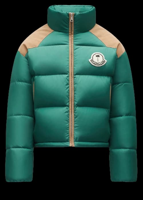 Moncler x Palm Angels Kelsey Short Down Jacket Forest Green
