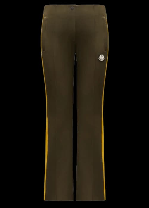 Moncler x Palm Angels Flared Gabardine Trousers Army Green