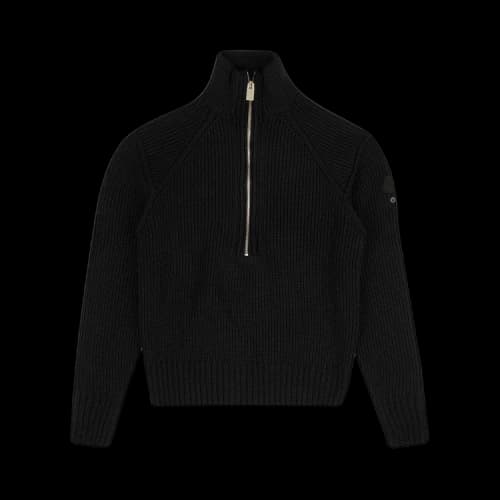 Moncler Knit Zip Up Sweater Jacket 'Black'