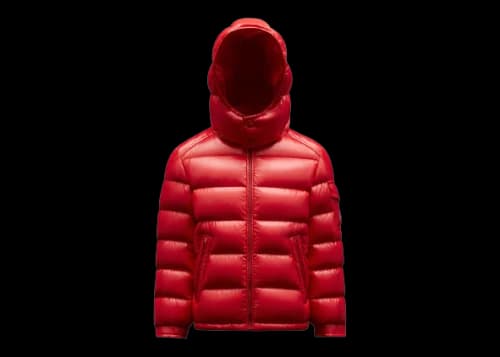 Moncler Boy's New Maya Short Down Kid's Jacket Red