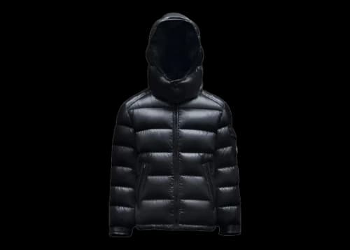 Moncler Boy's New Maya Short Down Kid's Jacket Night Blue