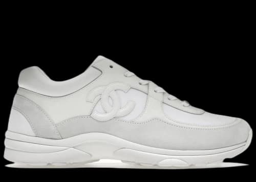 Chanel CC White Suede