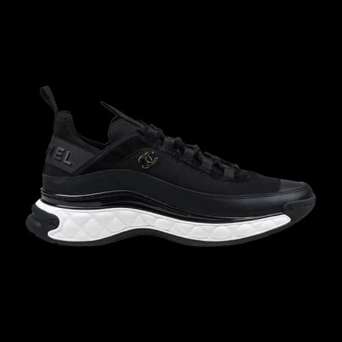 Chanel Velvet Calfskin & Mixed Fibers Sneaker 'Black'