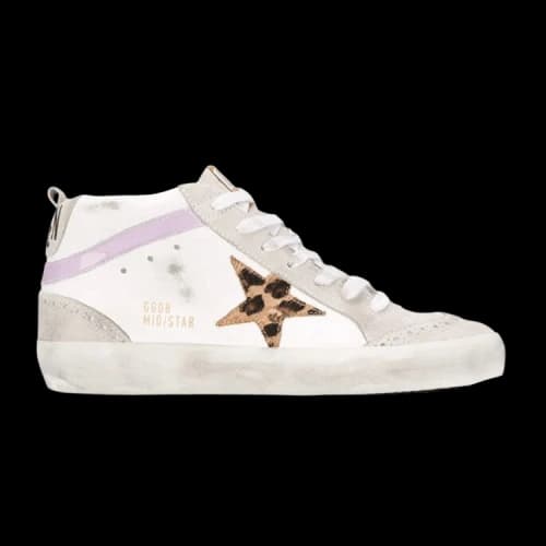 Golden Goose Mid Star 'White Leopard' (Women's)