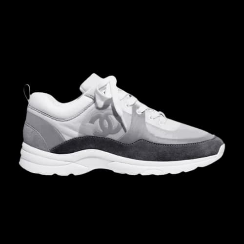 Chanel Suede Calfskin Sneaker 'Ecru Grey'