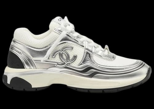 Chanel CC Runner White Silver