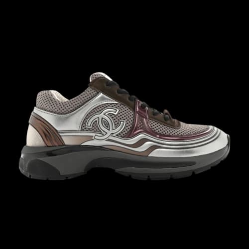 Chanel Sneaker 'Khaki Silver Dark Purple' (Women's)