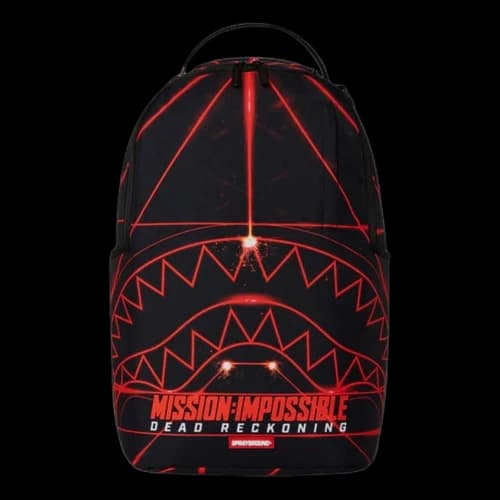 Sprayground Mission Impossible Heist Laser Shark Backpack 'Black Red'