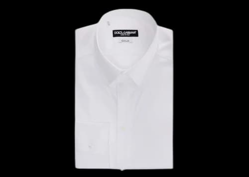 Dolce & Gabbana Man Stretch Cotton Shirt White