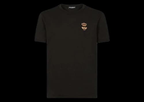 Dolce & Gabbana Cotton French Wire Embellishment T-shirt Black
