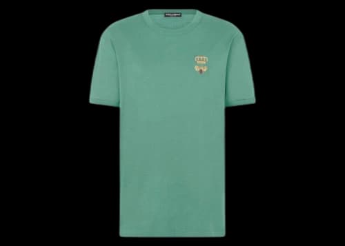 Dolce & Gabbana Cotton French Wire Embellishment T-shirt Green
