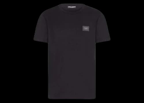 Dolce & Gabbana Cotton Branded Plate T-shirt Blue