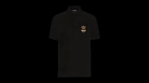 Dolce & Gabbana Embroidered Polo Black