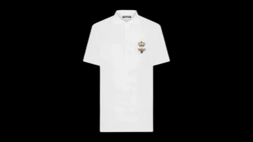 Dolce & Gabbana Embroidered Polo White