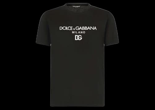 Dolce & Gabbana Cotton DG Embroidery and Patch T-shirt Black