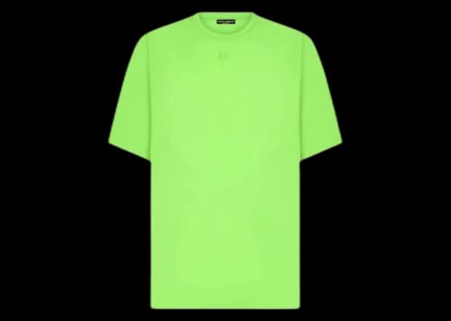 Dolce & Gabbana Technical Jersey Metallic DG Logo T-shirt Green