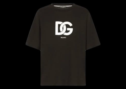 Dolce & Gabbana Cotton DG Logo Print T-shirt Black