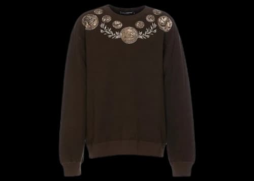 Dolce & Gabbana Graphic Print Sweatshirt Brown