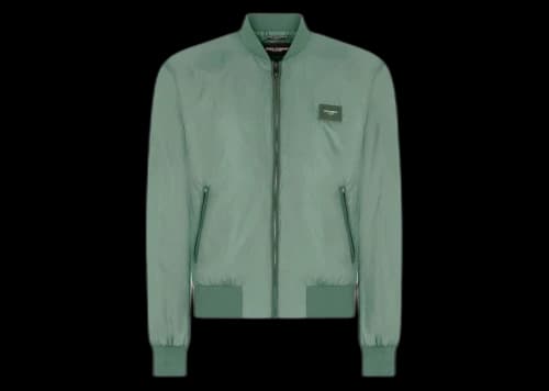 Dolce & Gabbana Logo Patch Bomber Jacket Green