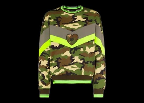 Dolce & Gabbana Heart Logo Plaque Sweatshirt Green/Multi