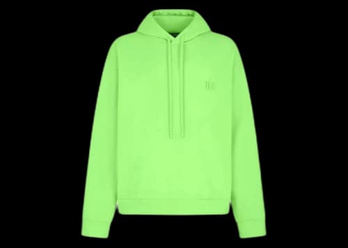 Dolce & Gabbana Jersey Metal DG Logo Hoodie Green