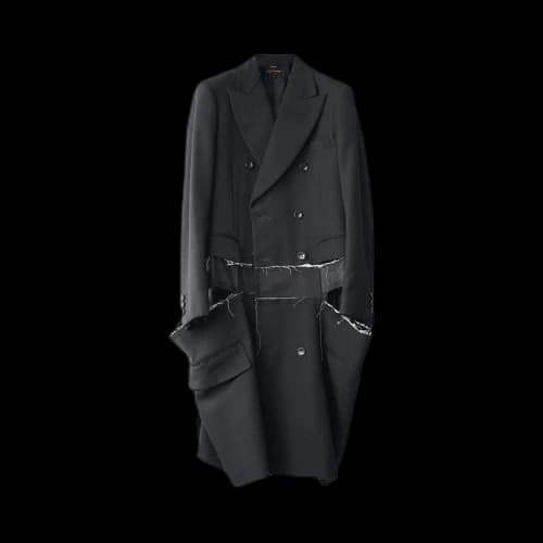 Comme des Garçons Distressed Trench Coat 'Black'