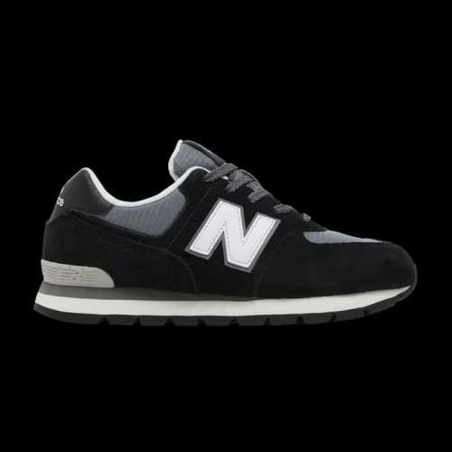 New Balance 574 Big Kid Wide 'Black White'