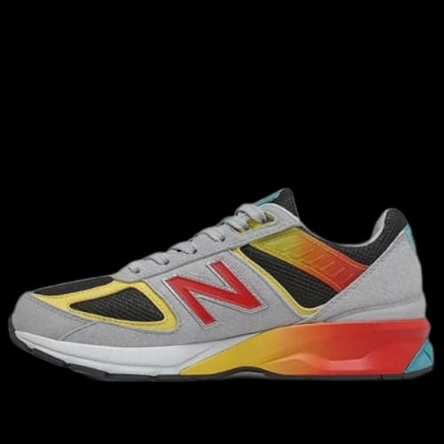 (GS) New Balance 990 v5 Launch Shoes 'Grey Black Red'