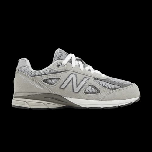 New Balance 990v4 Big Kid Wide 'Kool Grey Silver Filigree'