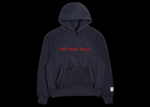 Gallery Dept. Art That Kills ATK Reversible Logo Hoodie Black