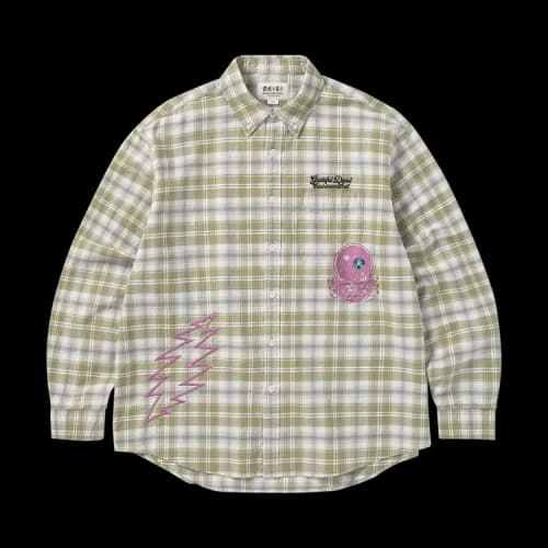 thisisneverthat x Greatful Dead Lightning Bear Plaid Shirt 'Khaki'