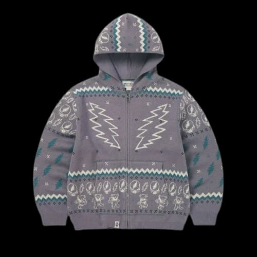 thisisneverthat x Grateful Dead Iconography Knit Zip Hoodie 'Lavender'