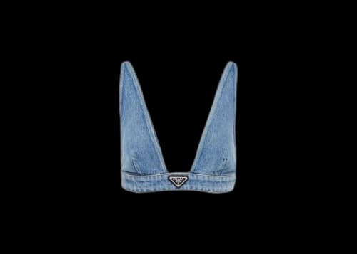Prada Organic Denim Top Navy