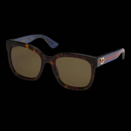 Gucci Men's Sunglasses Brown/Red/Blue