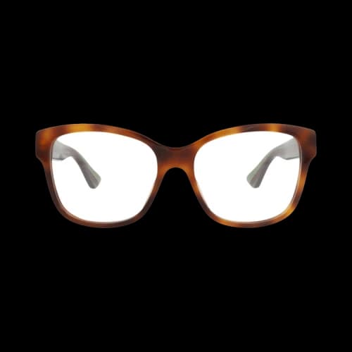 Gucci Square-Frame Acetate Optical Frames 'Havana/Green/Transparent'