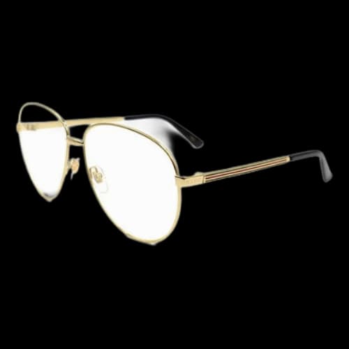 Gucci Gold Color Glasses Lens aviator Sunglasses