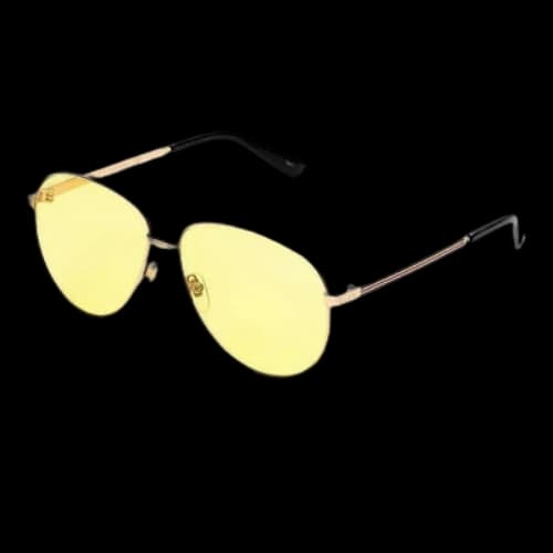 Gucci Unisex Aviator Sunglasses Gold/Black