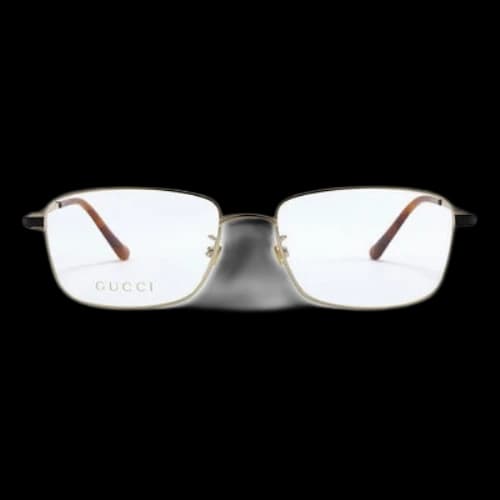 Gucci Gold Glasses Frame Fashion Square