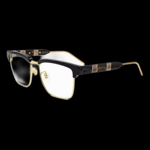 Gucci Multi-Color GG Optical Metallic Asia Edition Black Glasses Frame