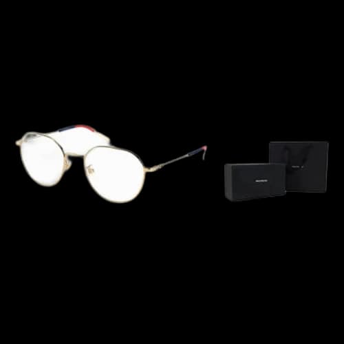 Gucci Vintage round frame alloy optical glasses holder Gold