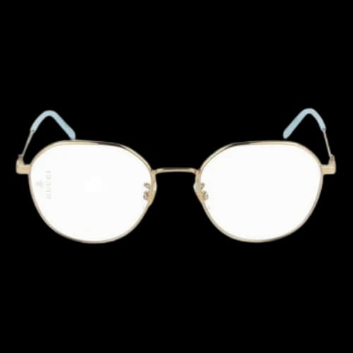 Gucci Metallic Round Frame Optical Glasses Frame Glasses 51mm Gold