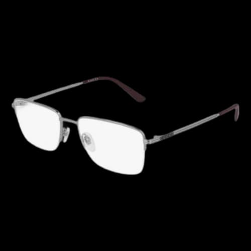 Gucci Silver Square half frame Optical Glasses 55mm